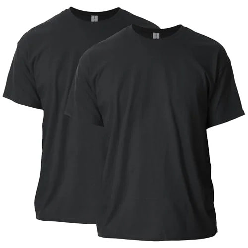 Gildan Adult Ultra Cotton T-Shirt, Style G2000, Multipack, Black (2-Pack), 4X-Large