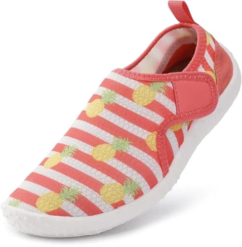 WHITIN Water Shoes for Kids/Boys/Girls Aqua Socks Quick Dry Barefoot Size 13 Little Kid Beach Minimalist Pool Swim Sand Jumping Surf Fishing Sports Park Sneakers Pineapple Red 30