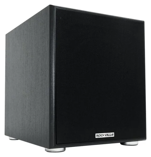 Rockville Rock Shaker 10" Black 600W Powered Home Theater Subwoofer