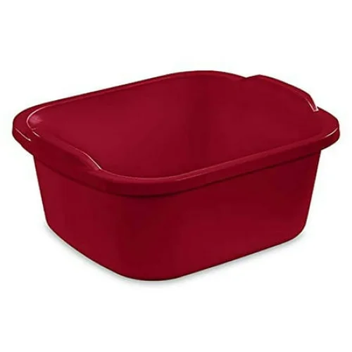 Sterilite Multi Function Sink Dishwashing Pan - 12 Qt Heavy Duty - 32 Pack, Red