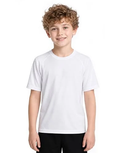 PUMYOON Toddler Rash Guard Boys Sun Shirt, UPF 50+ Rash Guard for Boys Kids, Toddler Boy Swim Shirt Quick Dry Sun Protection Water Shirts &mdash; White Navy