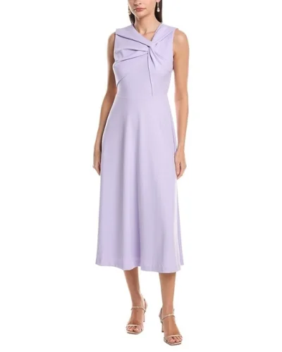 Anne Klein Twist Front A Line Modern Midi Dress Women's