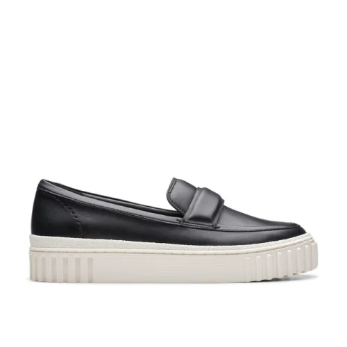 Clarks Womens Mayhill Cove Black Leather Casual  Shoes