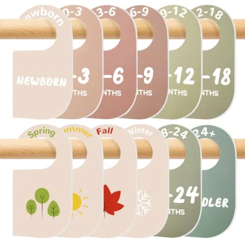12 Pack Baby Closet Dividers, Durable Material Baby Clothes Organizer