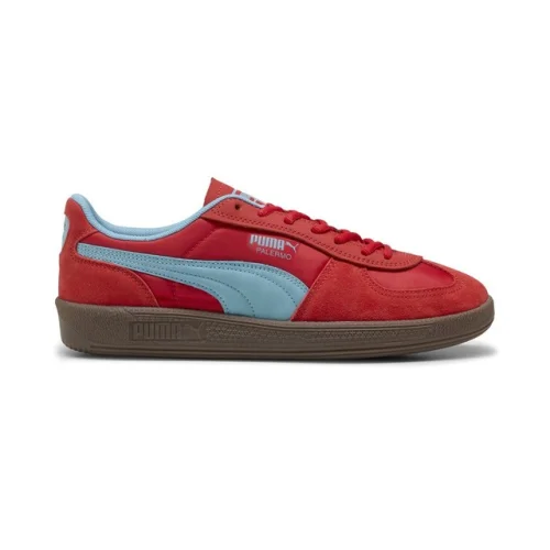 PUMA Palermo Pop Lace Up  Mens Red Sneakers Casual Shoes 40325701