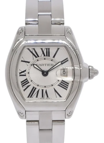 Cartier Roadster Stainless Steel Silver Dial Ladies Quartz Watch 2675