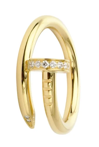 Cartier Juste Un Clou Ring 18k Yellow Gold Diamond Nail Size 52 B/P '22 B4216952