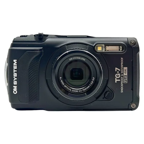 OM SYSTEM Tough TG-7 12MP 4K Shock & Waterproof Wi-Fi GPS Digital Camera Black