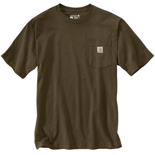 Carhartt Men's Iconic K87 Pocket T-Shirt, Burnished Logs Heather, X-Large