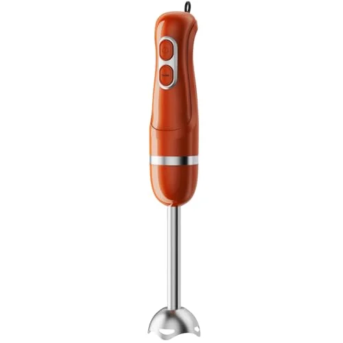 Turelar Immersion Blender Handheld, Corded Electric Blenders Portable Stick Mixer with 2 Mixing Speed and Stainless Steel Blades Emulsifier for Effortless Blending Soup, Smoothies, Puree or Baby Food