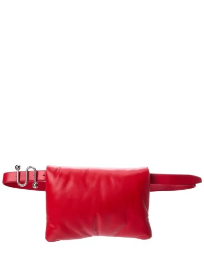 Sportmax Fauno Leather Shoulder Bag Women's Red