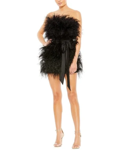 Mac Duggal Feather Mini Dress Women's