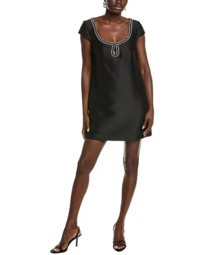 Badgley Mischka A-Line Beaded Scoop Cocktail Dress Women's