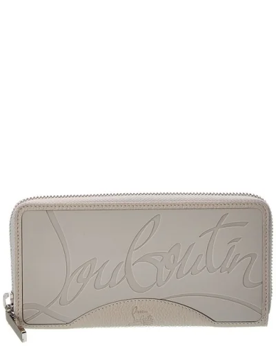 Christian Louboutin Large Leather & Rubber Wallet Women's Grey