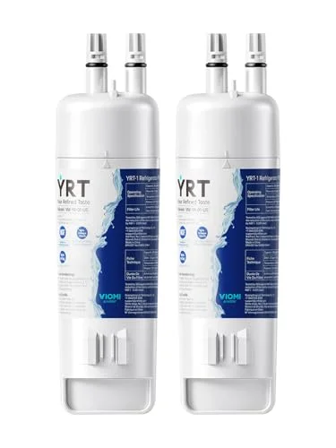 YRT EDR1RXD1 Replacement for Everydrop Filter 1, W10295370A, WHR1RXD1, Kenmore 46-9081, 46-9930, Ice & Water Filter Replacement, NSF/ANSI 372&53&42 Certified, Refrigerator Water Filter (Pack of 2)