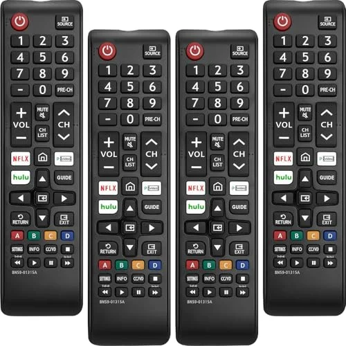 4 Pack Remote for All Samsung TV Remote, Replacement Compatible with All Samsung Smart TVs, LCD, LED, 3D, HDTV, Series TVs