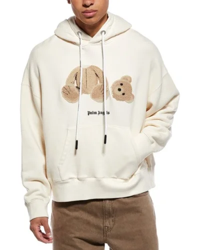 Palm Angels Hooded Sweatshirt Men's Blue Xxs