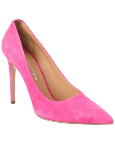 Ferragamo Ilary Suede Pump Women's Pink 11.5-1C
