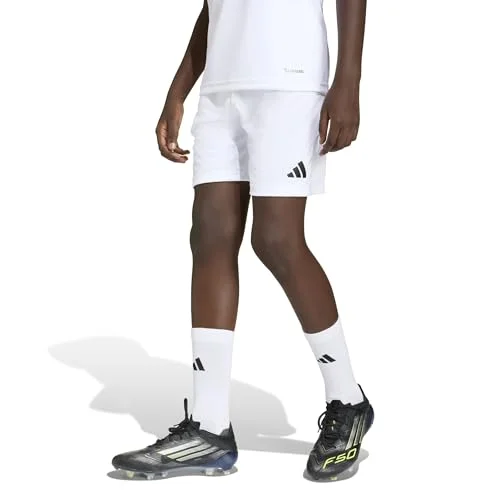 adidas Unisex-Kids Entrada26 Shorts, White/Black, Small