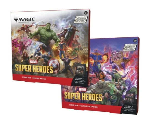 -Set of 2- Scene Box Marvel Super Heroes MSH MTG