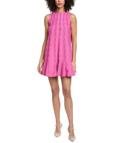 Oscar De La Renta Braid Detail Trapeze Knit Sweaterdress Women's