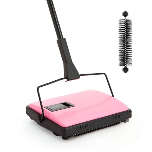 Yocada Manual Carpet Sweeper Cleaner Household Sweeper with Extra Brush