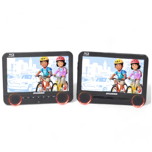 Sylvania 10.1" Dual Screen Portable Blu-ray DVD CD player w/ Built-in Battery