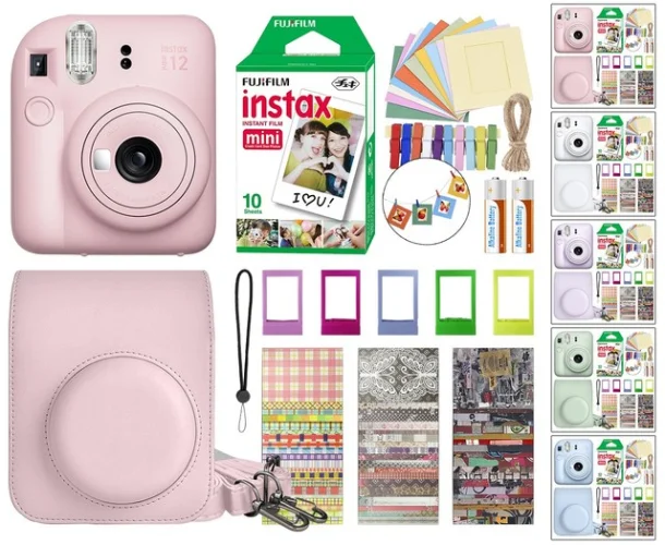 Fujifilm Instax Mini 12 Instant Camera with 10 Film + Accessory Kit All Colors