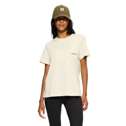 Merrell Women Relaxed Cotton Short Sleeve Tee Chalk XL  Apparel
