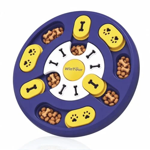 WinTour Dog Puzzle Toy,Snack-Dispensing Mental Stimulation and Brain Treat Puzzle Toys for Dogs,Interactive Dog Toys for Small Medium Large Dogs Cats,Non-Slip & Easy to Clean-RoyalBlue