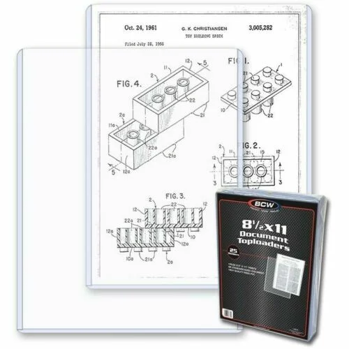 25 BCW 8.5x11 Photo / Print Hard Plastic Topload Holders Rigid Protector Sleeves
