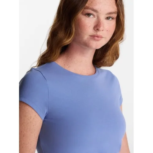 No Boundaries Crew Neck Tee with Short Sleeves, 1 or 3-Pack, Women&rsquo;s