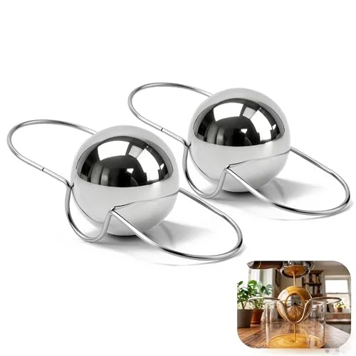 2 Pack Espresso Cooling Ball, Stainless Steel Coffee Ice Chiller Rocks