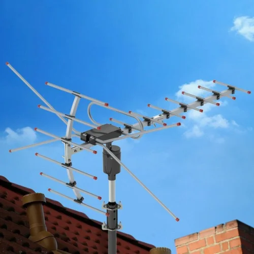 200Mile Outdoor TV Antenna Motorized Amplified HDTV 1080P 4K 22dB 360&deg;Rotation