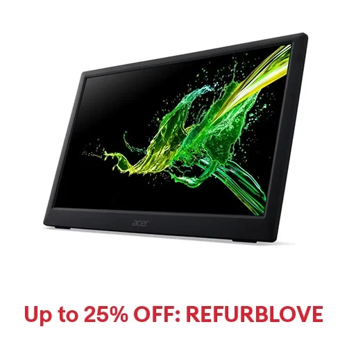 Acer PM161Q 15.6" 1920x1080 60Hz 250Nit 7ms 15.6 Portable Monitor Refurbished