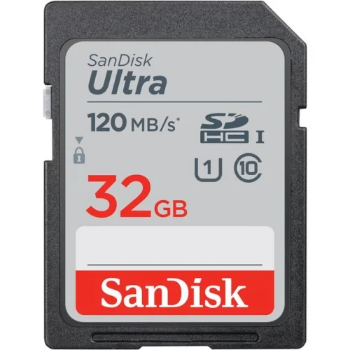 SanDisk Ultra PLUS 32GB SD Memory Card, SDSDUN4032GGG6IN, 120Mbps Data Transfer