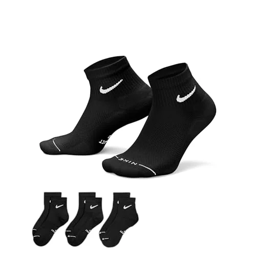 Nike Everyday Plus Ankle (3 Pairs), Multi-Color, Large