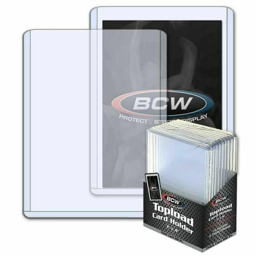 1 Case (1000) - BCW 3 x 4 x 2.75mm Thicker Card Topload Holders 108 pt.