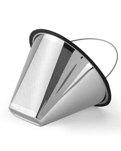 Reusable #4 Coffee Filter Compatible with Technivorm Moccamaster KBGV KBT 79112 53923 59691 etc Coffee Machines, Food-Grade Durability Stainless Steel Mesh Filter
