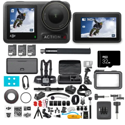 DJI Osmo Action 4 Adventure Action Camera 50 In 1 Kit Bundle