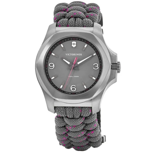 New Victorinox Swiss Army I.N.O.X. V Quartz Grey Dial Women's Watch 241920