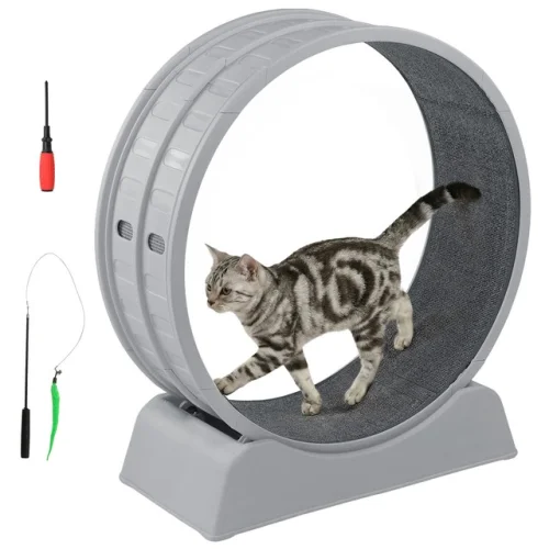 30" Cat Exercise Wheel for Indoor Cats Quiet Cat Wheel Exerciser Cat Treadmill