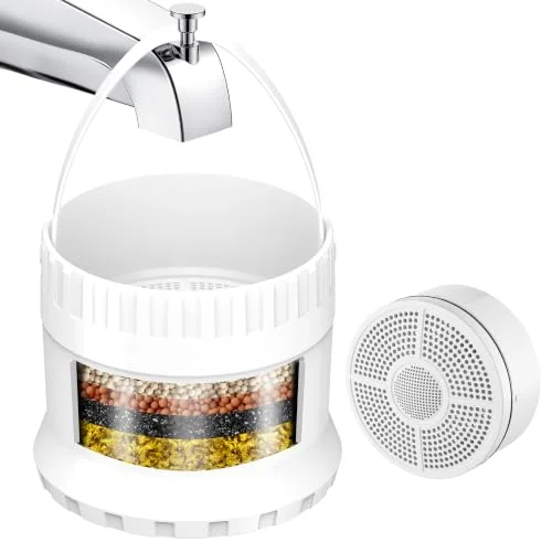 JDO Bath Filter for Tub Faucet - 3000 Gallon Bathtub Water Filter, White