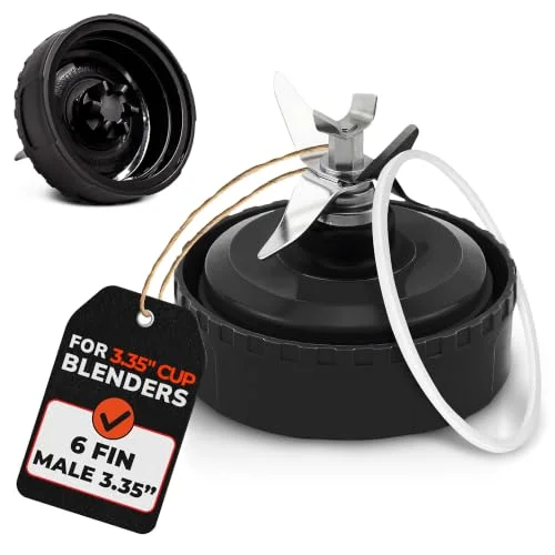 6 Fin Male Replacement Blade for Ninja Blender, Fits 3.35" Only