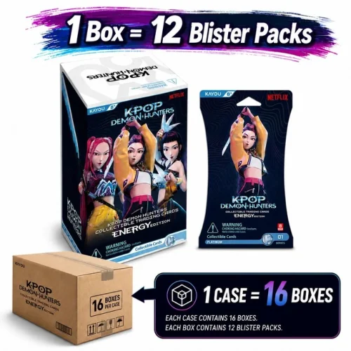 SEALED CASE 16x Kpop Demon Hunters World Tour Collectible Cards Energy Edition