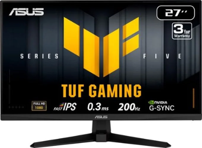 ASUS - TUF Gaming 27" FHD IPS 200Hz 0.3ms Gaming Monitor with G-SYNC/FreeSync Premium and HDR (DisplayPort, HDMI) - Black