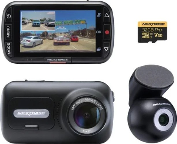 Nextbase - Full HD 320XR Front & Rear Dash Cam with 32GB SD, GPS, WiFi & Bluetooth - Black