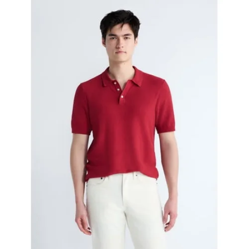 Free Assembly Men's Boucle Polo Sweater with Short Sleeves, Sizes XS-3XL