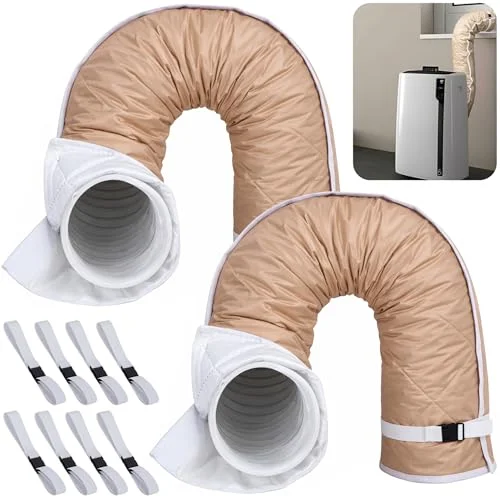 2 Set Quilting Air Conditioner Hose Cover, Portable AC Insulation Sleeve