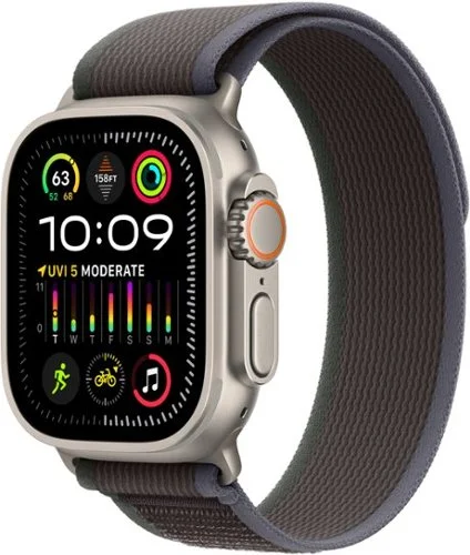 GSRF Apple Watch Ultra 2 (GPS + Cellular) 49mm Titanium Case with Blue/Black Trail Loop with Blood Oxygen&nbsp;-&nbsp;M/L - Titanium (Verizon) - (2023)